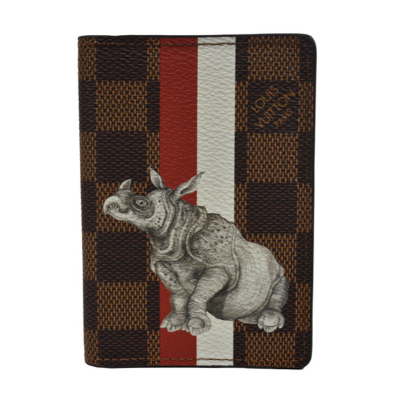 Louis Vuitton Chapman Brothers Rhino Brown Damier Logo Pocket Organizer Wallet - Picture 1 of 7